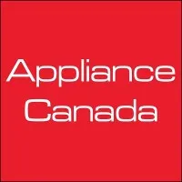 Logo of appliance canada on a red background, featuring last mile delivery tracking.