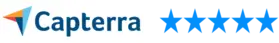 Captera logo with 5 star reviews